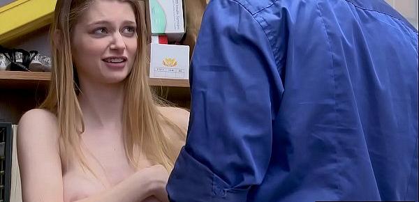  Busty russian teen shoplifter got caught and fucked